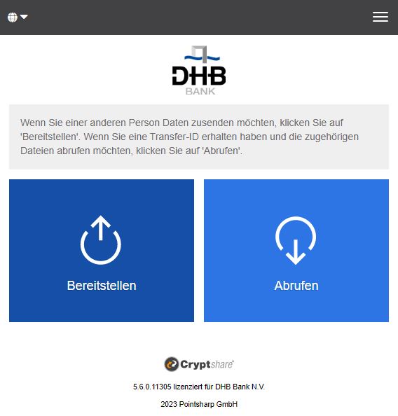 DHB Bank SecureFileTransfer